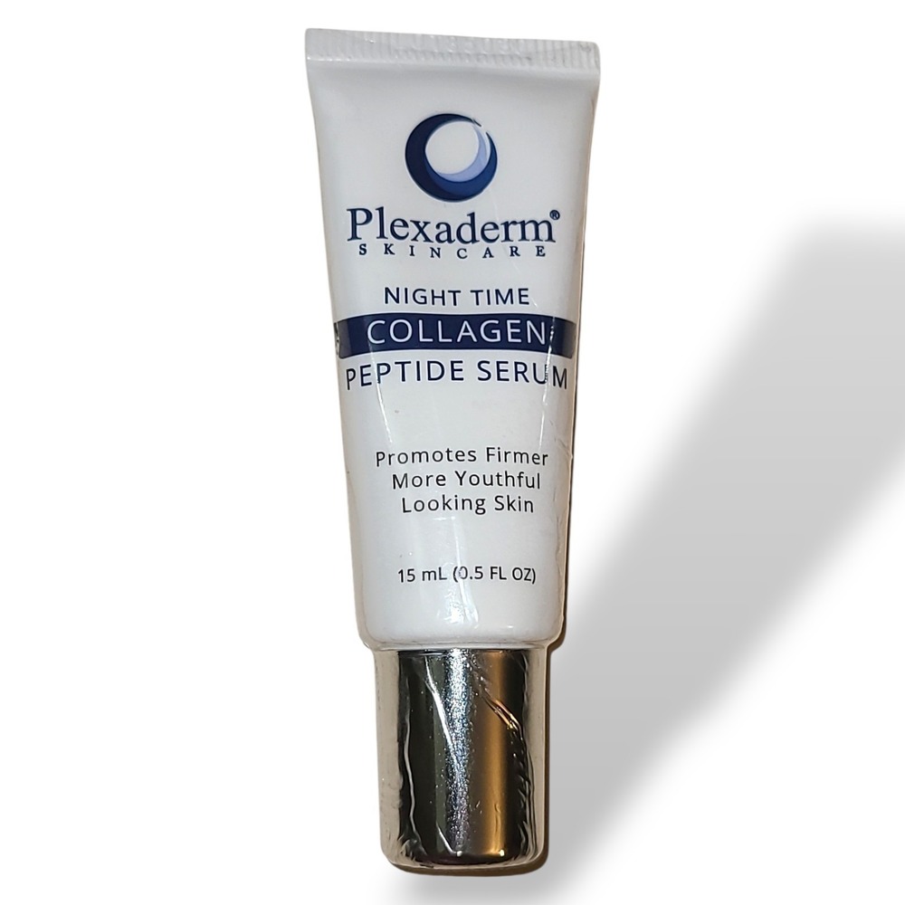 Plexaderm Night Time Collagen Peptide Serum 0.5 Oz 15mL New Sealed Anti Aging